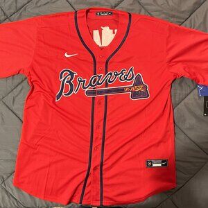 Nike Braves Scarlet Red Jersey